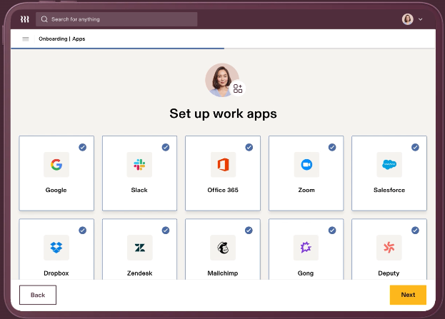 Rippling onboarding view